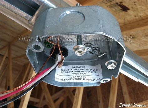 can a plastic electrical box support a ceiling fan|ceiling fan electrical box types.